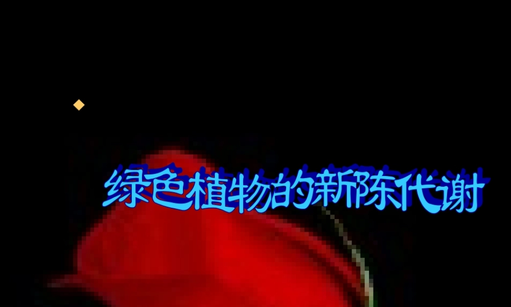 七年级生物绿色植物的新陈代谢课件2 新课标 人教版 课件