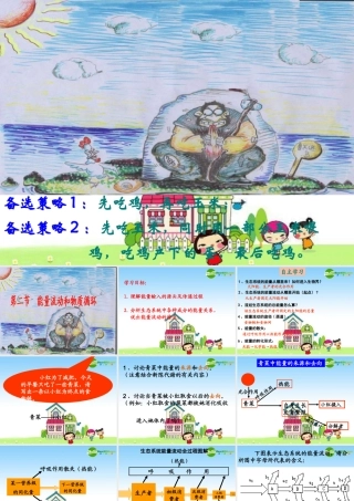 八年级生物下册：第10单元第25章第二节生态系统中的能量流动和物质循环课件 苏教版 课件