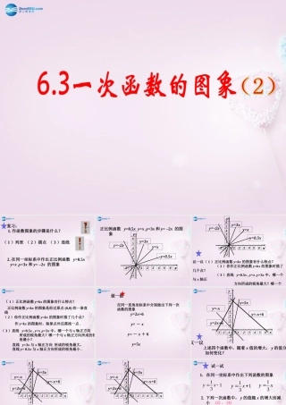 中学七年级数学上册 6.3 一次函数的图象课件 (新版)鲁教版五四制 课件