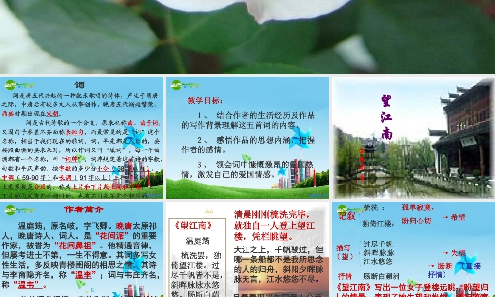 九年级语文上册(词五首)优秀实用课件(一) 人教新课标版 课件