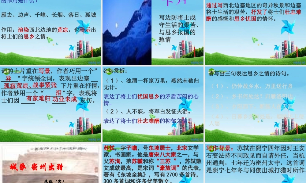 九年级语文上册(词五首)优秀实用课件(一) 人教新课标版 课件
