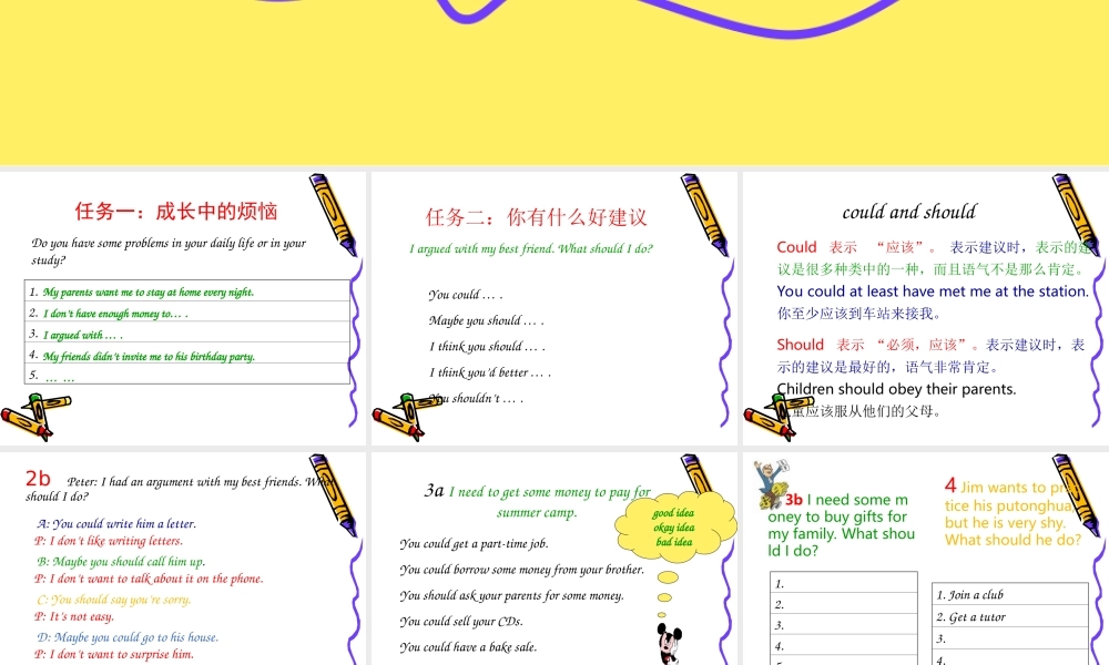 八年级英语下学期新目标Unit2period2课件 人教新目标版 课件