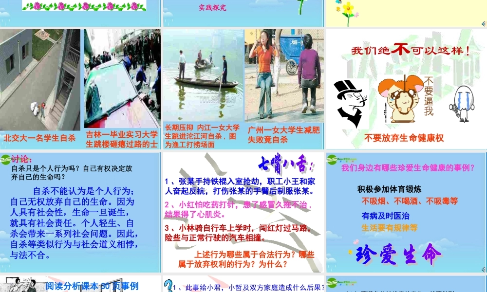 八年级政治下册 同样的权利，同样的爱护课件 人教新课标版 课件