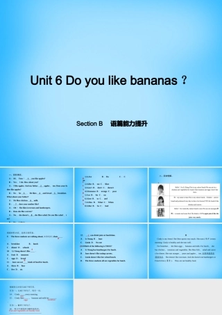 七年级英语上册 Unit 6 Do you like bananas？Section B语篇能力提升课件 (新版)人教新目标版 课件