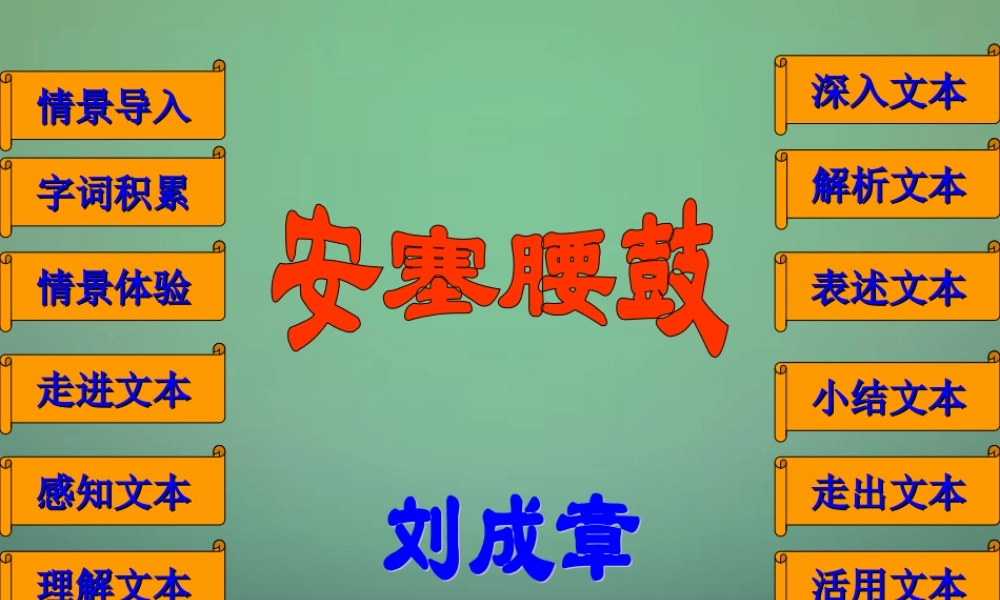 中学七年级语文下册 第17课 安塞腰鼓课件 (新版)新人教版 课件