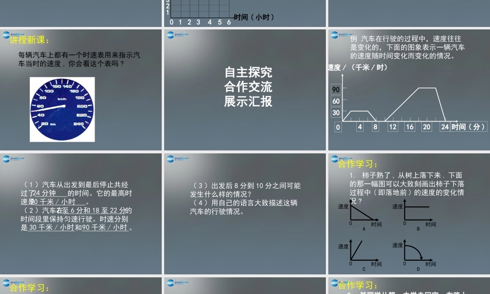 中学七年级数学下册 3.3 用图象表示的变量间关系课件2 (新版)北师大版 课件