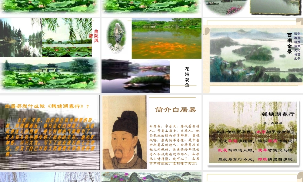 八年级语文上册(钱塘湖春行)课件6长春版 课件