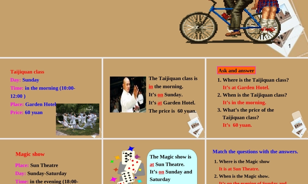 中学七年级英语 Module6 unit2Let's go to the cinema on Friday课件 人教新课标版 课件