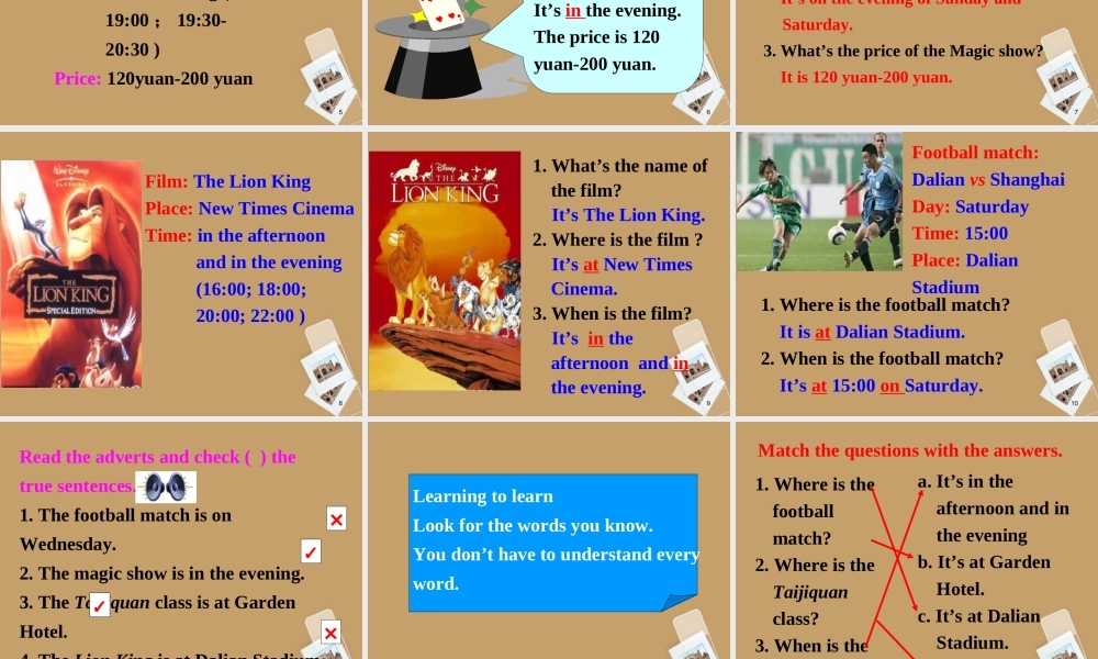 中学七年级英语 Module6 unit2Let's go to the cinema on Friday课件 人教新课标版 课件