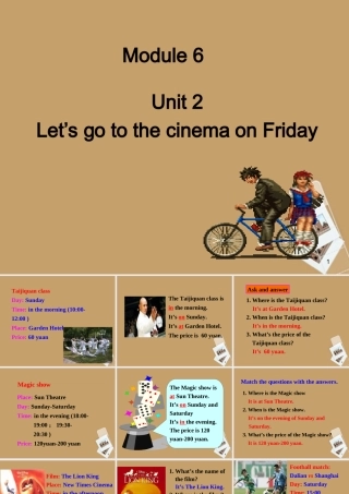 中学七年级英语 Module6 unit2Let's go to the cinema on Friday课件 人教新课标版 课件