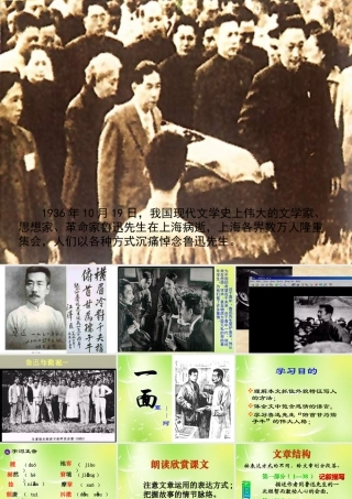 中学七年级语文下册 2 一面课件 (新版)苏教版 课件