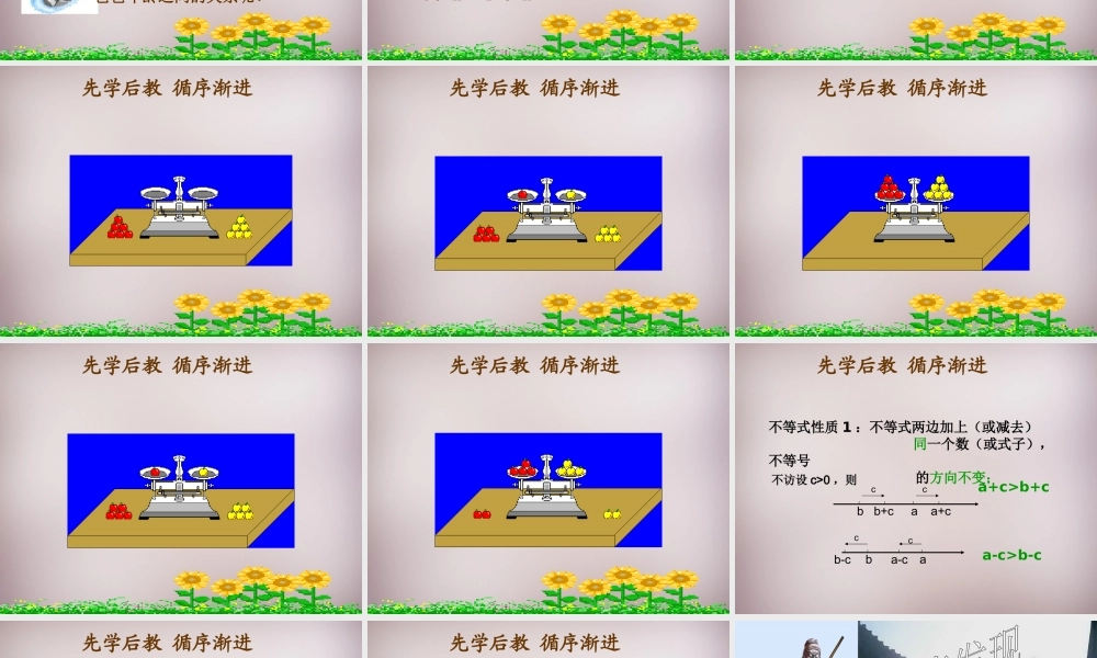中学七年级数学下册 9.1.2 不等式的性质课件 (新版)新人教版