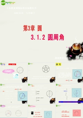九年级数学下册 312圆周角课件1 湘教版 课件