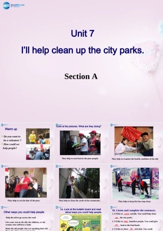 八年级英语下册 Unit 7 I ll help clean up the city parks Section A课件 鲁教版五四制 课件