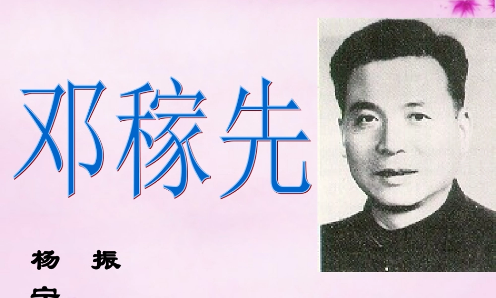 中学七年级语文下册 第11课(邓稼先)课件 (新版)新人教版 课件