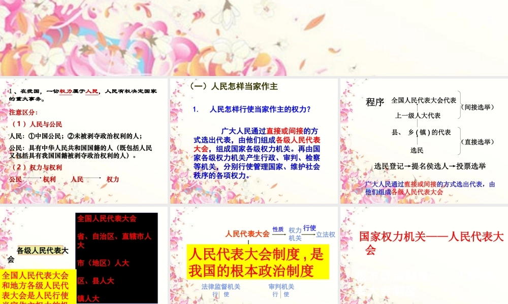 九年级政治全册 第六课 第一框 第二十二、二十三课时人民当家作主的法治国家课件 新人教版 课件