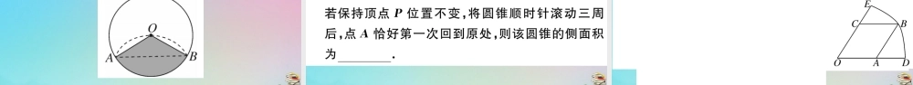 九年级数学上册 第24章(圆)244 弧长及扇形的面积 第2课时 圆锥的侧面积和全面积作业课件 (新版)新人教版 课件