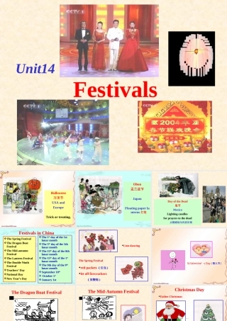 人教版高一英语Unit14 Festivals1 课件