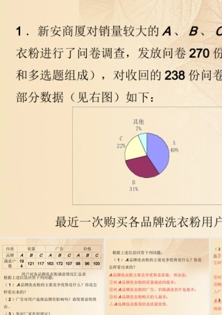 九年级数学下册 283 借助调查做决策课外例题素材 (新版)华东师大版 素材