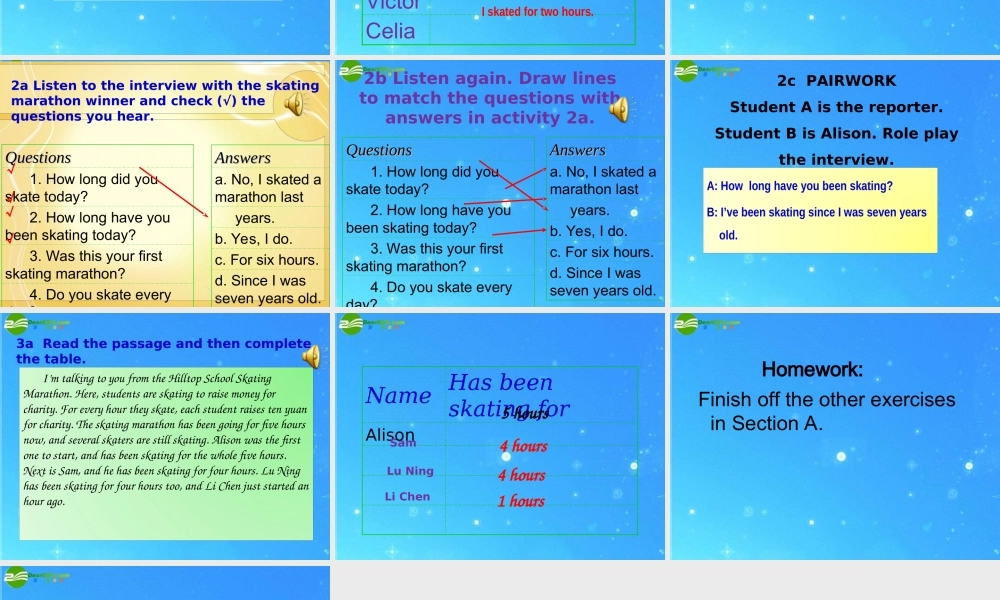 八年级英语下册Unit6 How long have you been collecting shells A课件 人教新目标版 课件