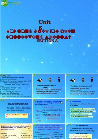 八年级英语下册Unit6 How long have you been collecting shells A课件 人教新目标版 课件