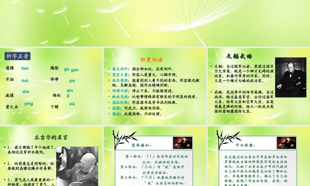 中学七年级语文上册 8 我的早年生活课件 (新版)新人教版 课件