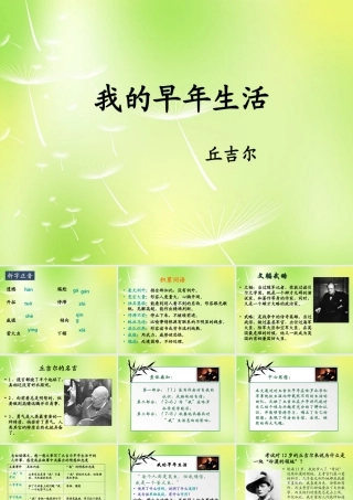 中学七年级语文上册 8 我的早年生活课件 (新版)新人教版 课件