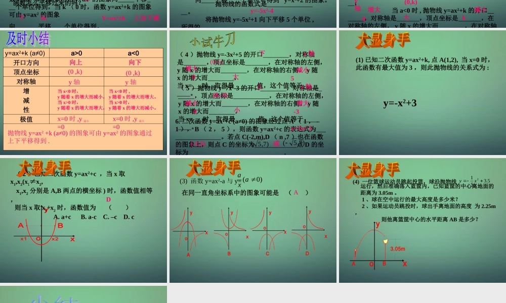 九年级数学上册 22(二次函数)二次函数的图象与性质课件 (新版)新人教版 课件