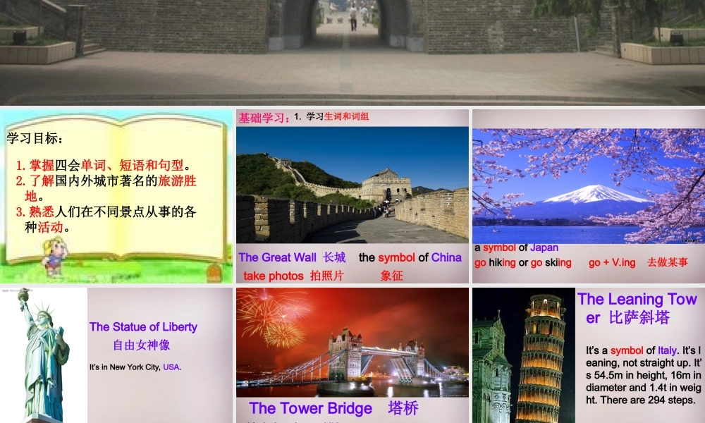 八年级英语下册(Unit 2 Travelling welcome to the Unit)课件 (新版)牛津版 课件