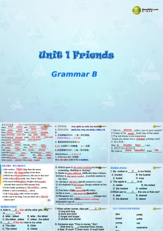 八年级英语上册 Unit 1 Friends Grammar 2课件 牛津版 课件