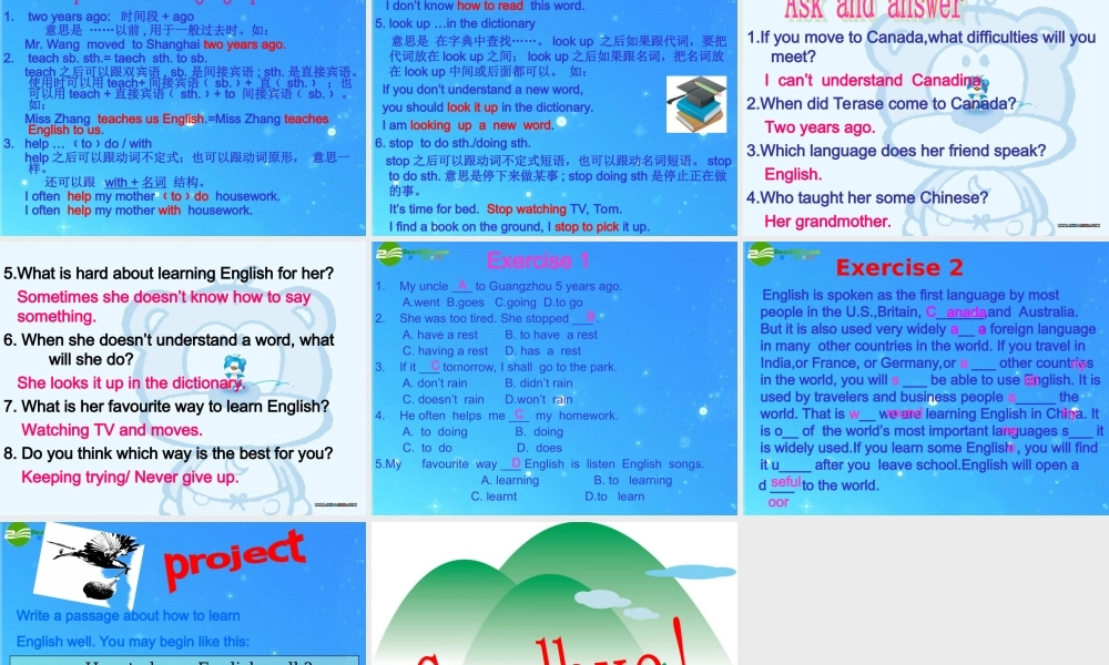 八年级英语上册 Unit6 I Love Learning English课件 冀教版 课件