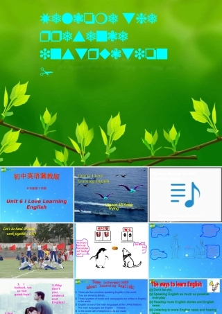 八年级英语上册 Unit6 I Love Learning English课件 冀教版 课件