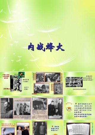 八年级历史上册 第17课 内战烽火课件1 新人教版 课件