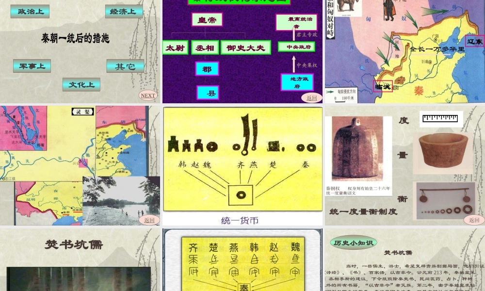 八年级历史 秦的统一课件 新课标 人教版 课件