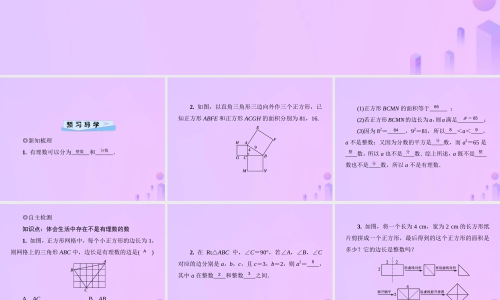 八年级数学上册 第二章 实数 2.1 认识无理数 第1课时 有理数习题课件 (新版)北师大版 课件