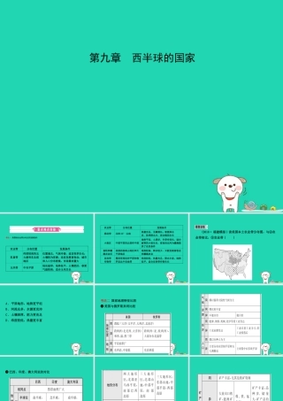中考地理 六下 第九章 西半球的国家复习课件