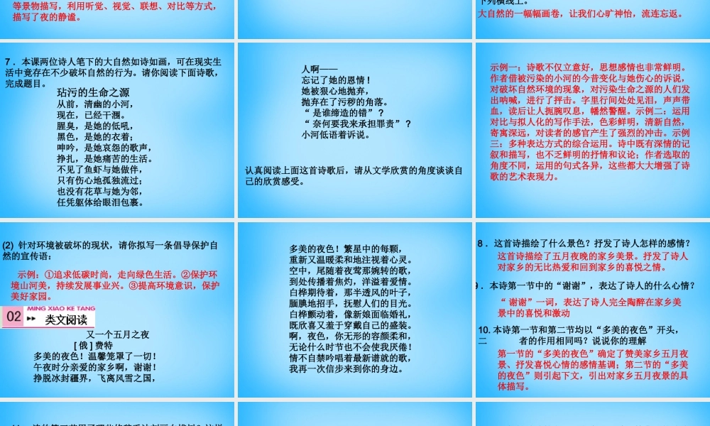 九年级语文上册 4 外国诗两首课件1 (新版)新人教版 课件