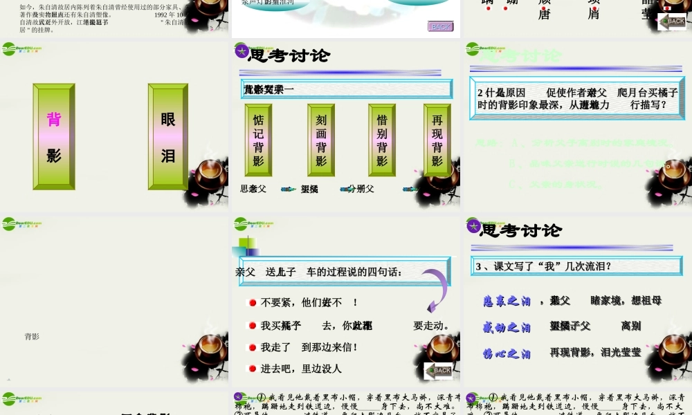 八年级语文下册(背影)课件 鄂教版 课件