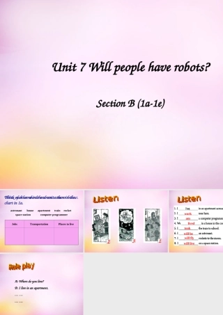 八年级英语上册 Unit 7 Will people have robots Section B(1a 1e)课件 (新版)人教新目标版 课件