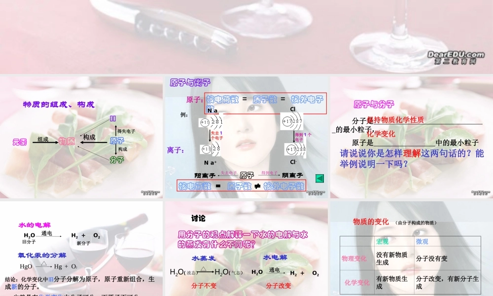 初三化学专题复习 物质 人教版 课件