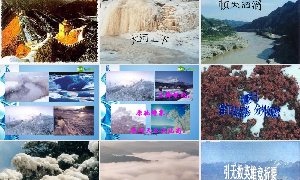 九年级语文上册 毛泽东(沁园春雪)课件 人教新课标版 课件