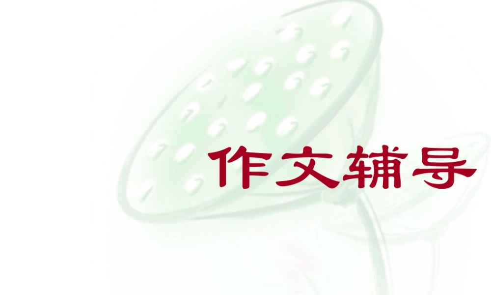 作文辅导课件 新课标 人教版 课件