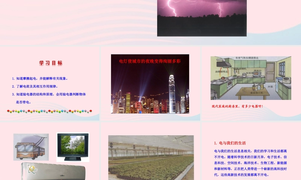 九年级物理全册 第十四章 第一节 电是什么课件 (新版)沪科版 九年级物理全册 第十四章 第一节 电是什么课件+素材(新版)沪科版-2