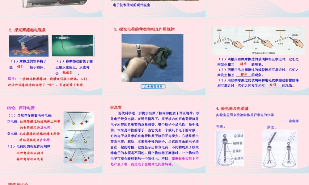 九年级物理全册 第十四章 第一节 电是什么课件 (新版)沪科版 九年级物理全册 第十四章 第一节 电是什么课件+素材(新版)沪科版-2