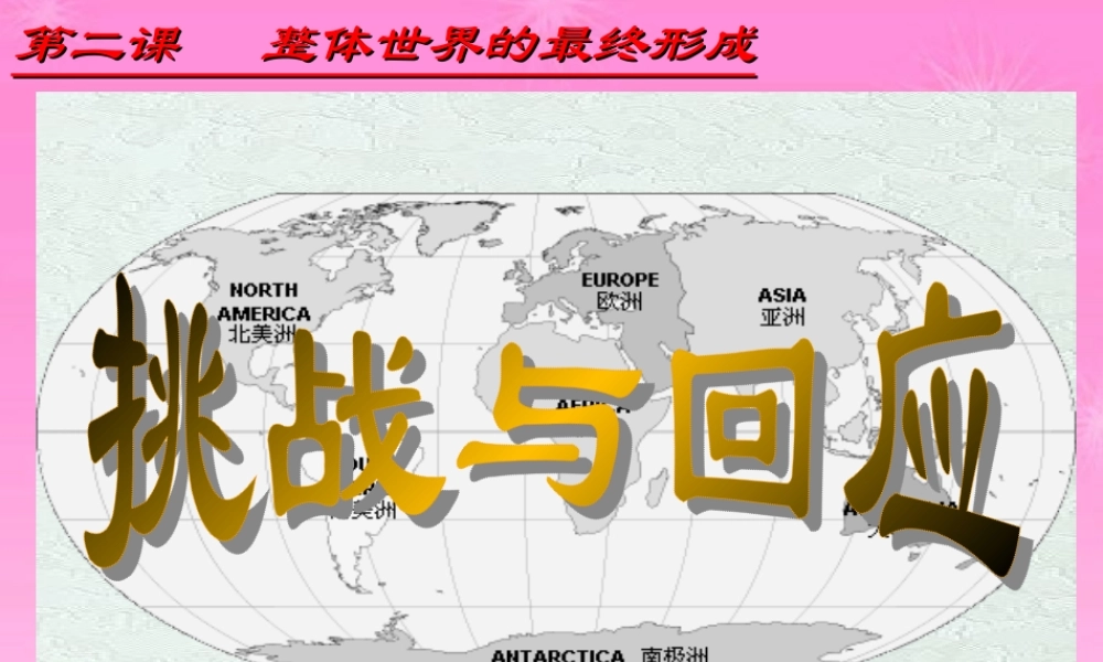 八年级历史下册 挑战与回应教学课件 新人教版 课件