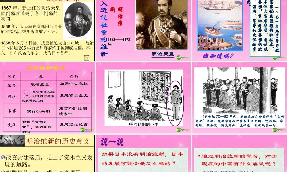 八年级历史下册 挑战与回应教学课件 新人教版 课件