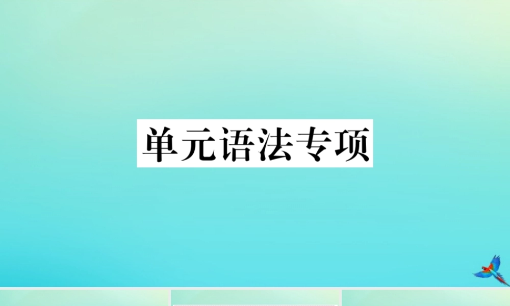 九年级英语全册 Unit 10 You re supposed to shake hands单元语法专项习题课件 (新版)人教新目标版 课件