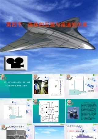 九年级物理 流体的压强与流速的关系课件 人教新课标版 课件