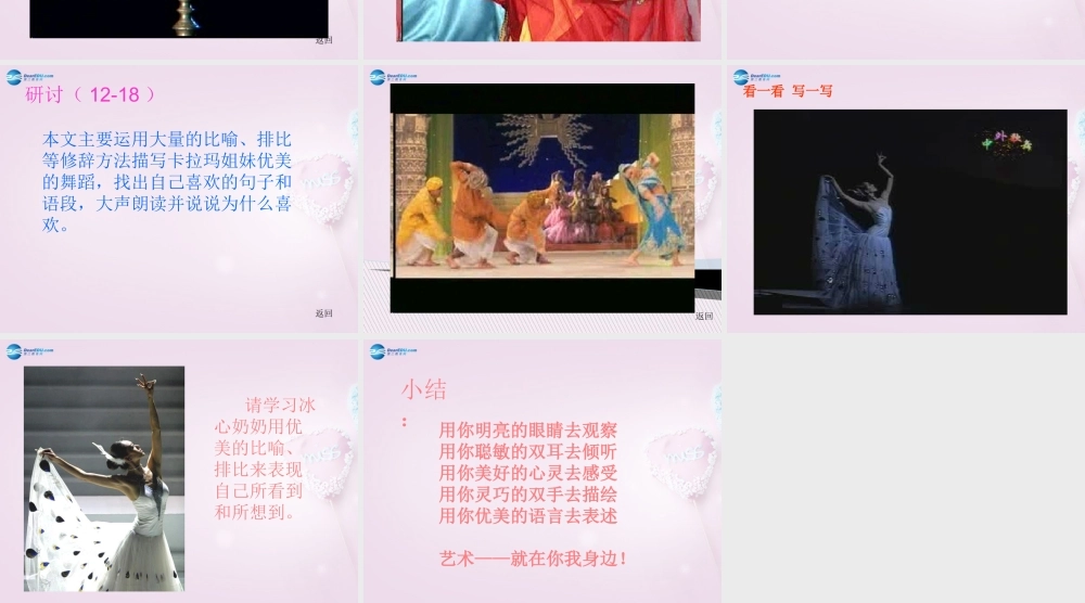 中学七年级语文下册 19(观舞记)课件2 新人教版 课件