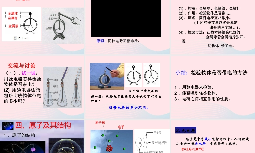 九年级物理全册 151两种电荷课件 (新版)新人教版 课件